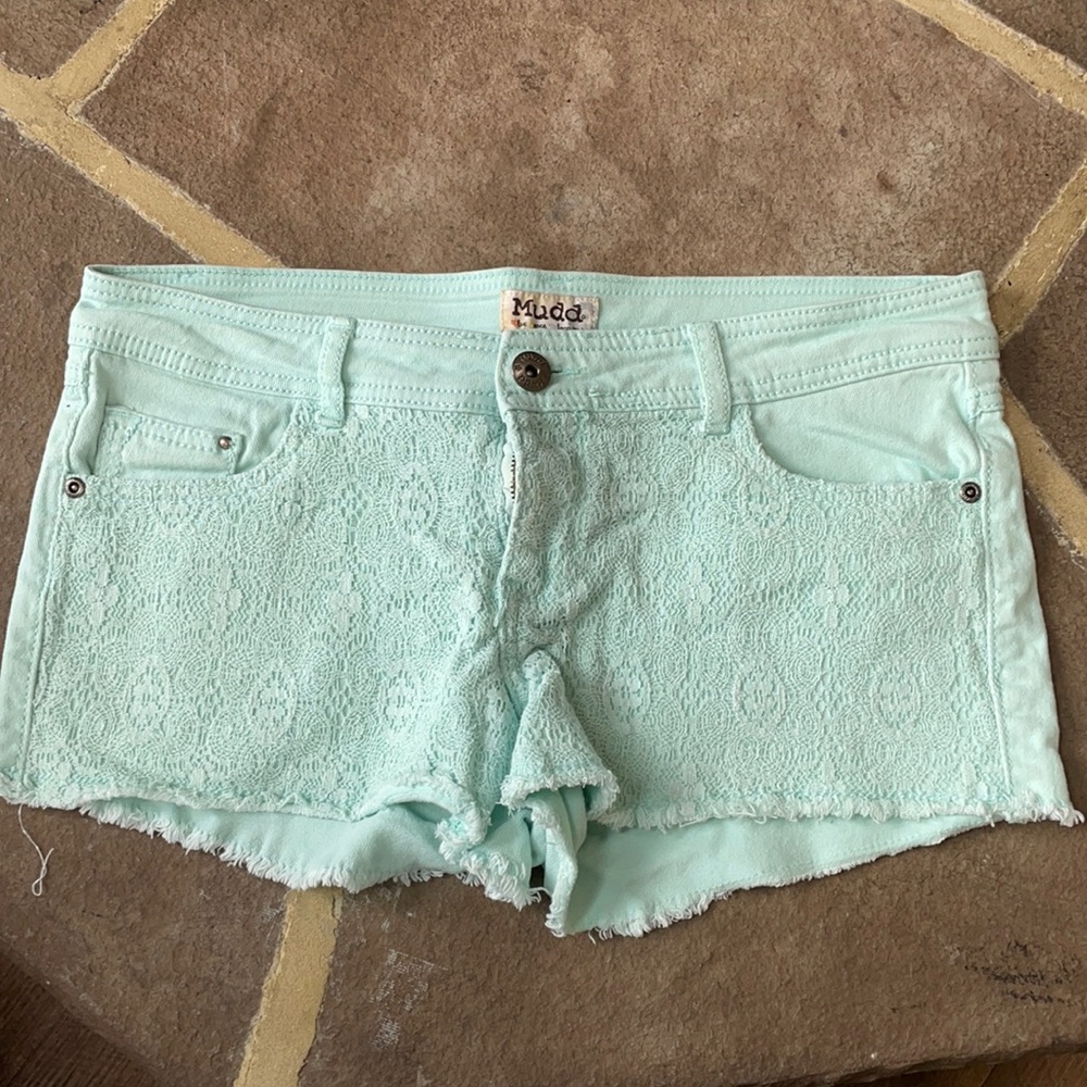 Mudd Mint Green Jean Shorts